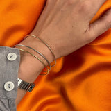 Goddess bangle silver
