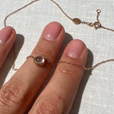 Monocle 6 necklace rose quartz