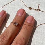 Monocle 6 necklace rose quartz