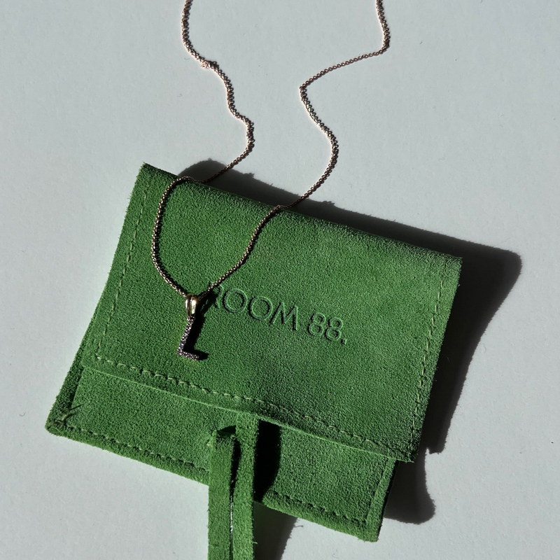 Diamond letter necklace*