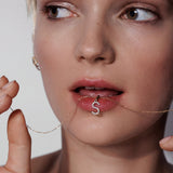Diamond letter necklace*