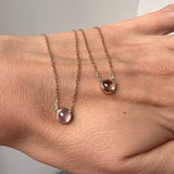 Monocle 6 necklace rose quartz