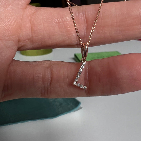 Diamond letter necklace*