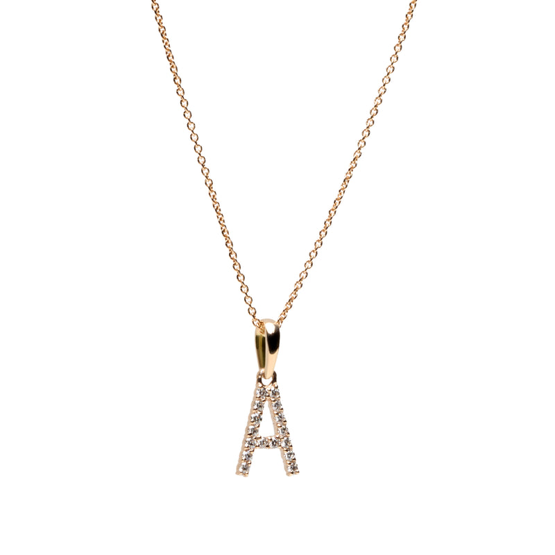 Diamond letter necklace*