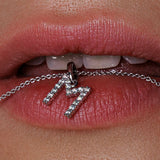 Diamond letter necklace*