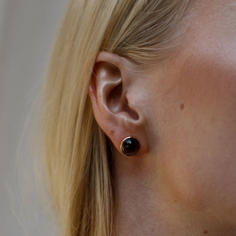 Monocle 10 earrings smoky quartz*