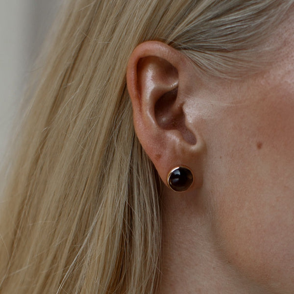 Monocle 10 earrings smoky quartz