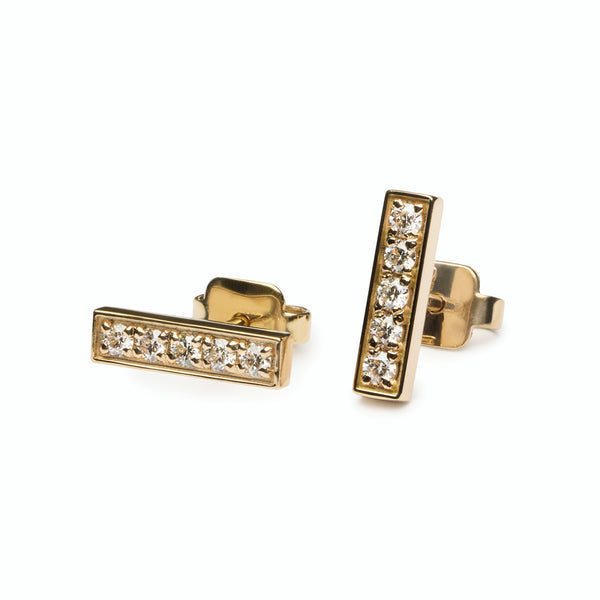 Diamond bar earrings*