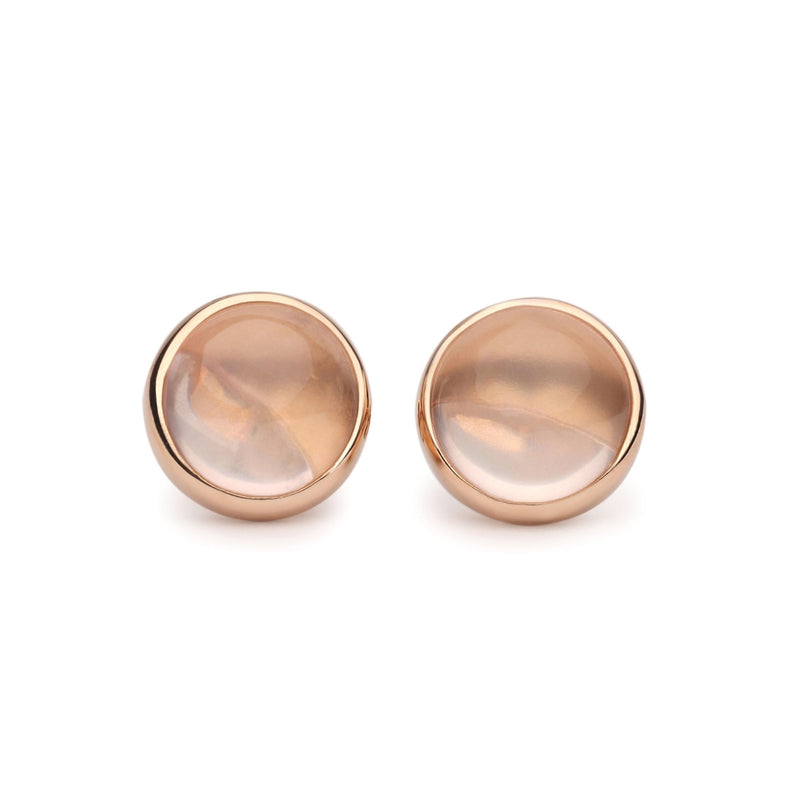 Monocle 10 earrings rose quartz*