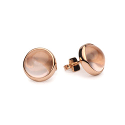 Monocle 10 earrings rose quartz*