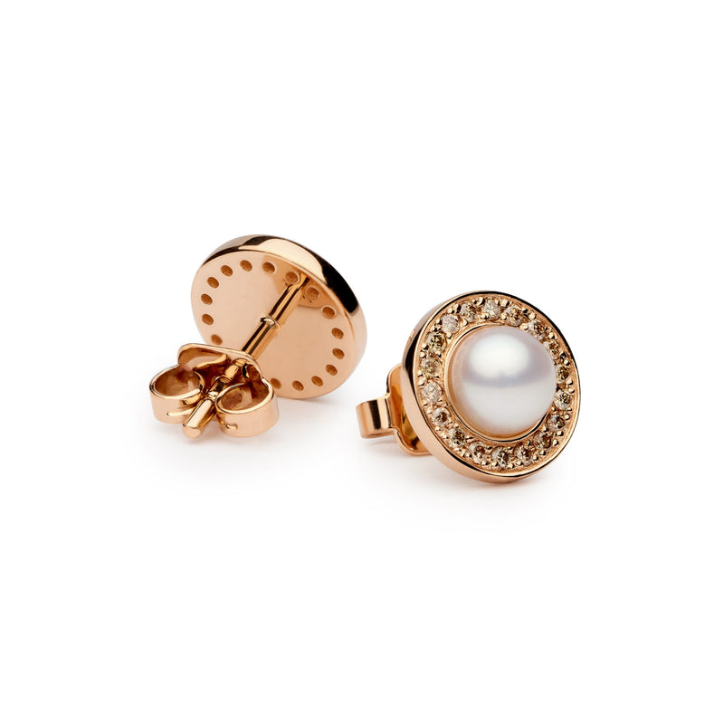 Button pearl earrings*